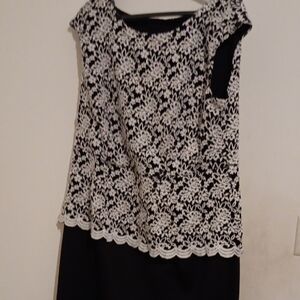 Black and White Lace Dress